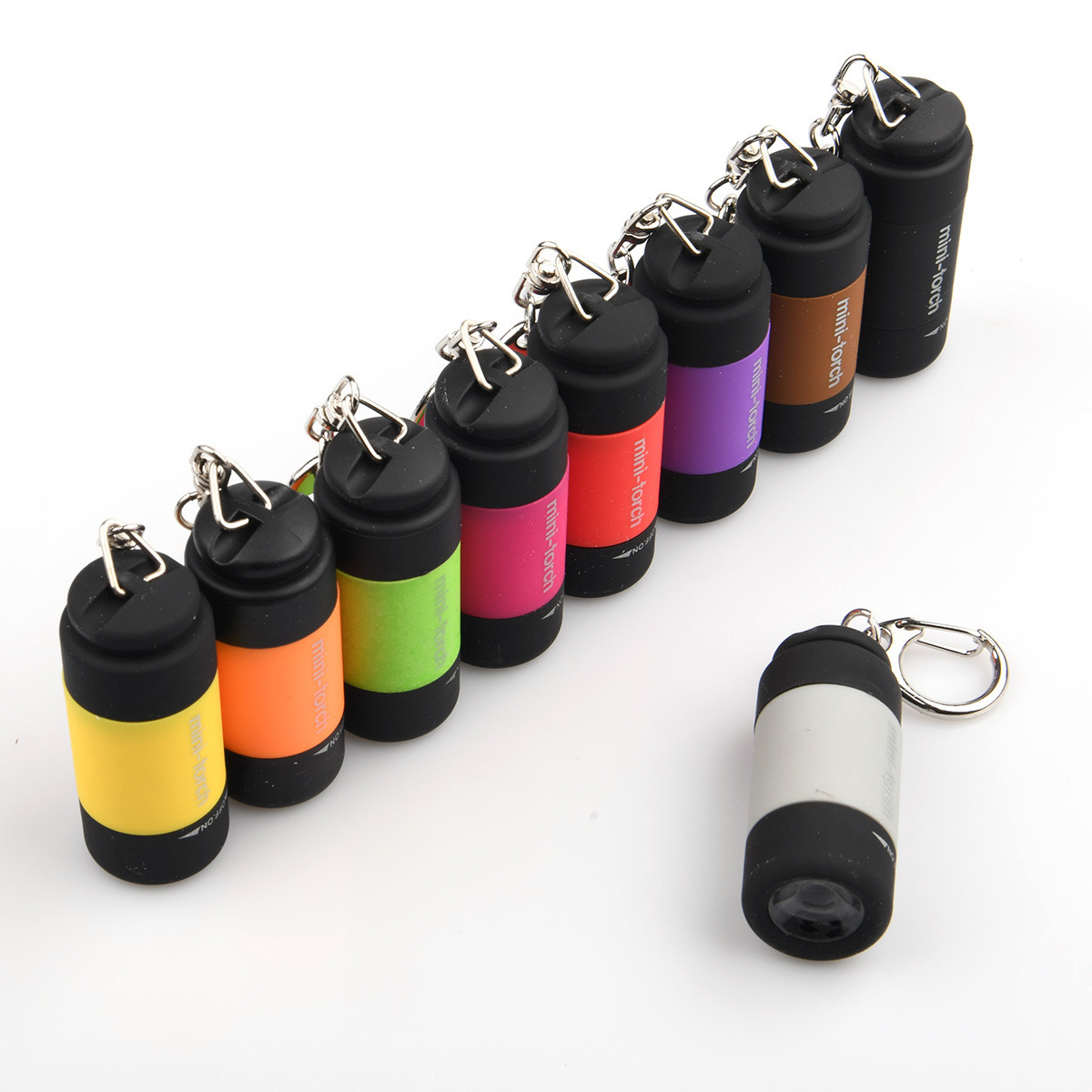 Hot Sale Custom USB charging Mini Camera LED Keychain Flashlight, Bright Key Ring Light Torch