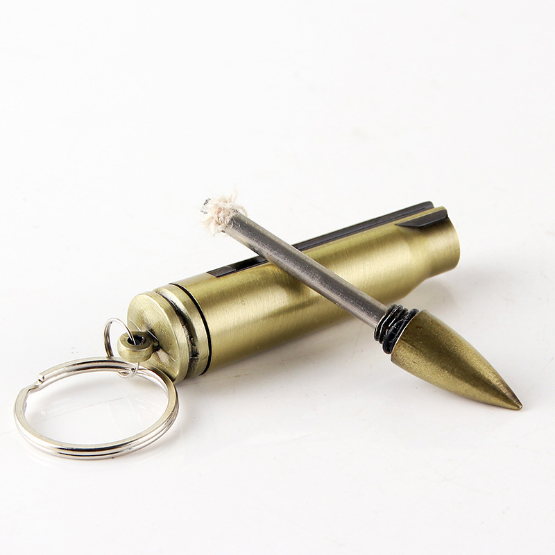 Metal Match Lighter, Keychain Fire Starter Lighter Camping Emergency Survival Gear for Men