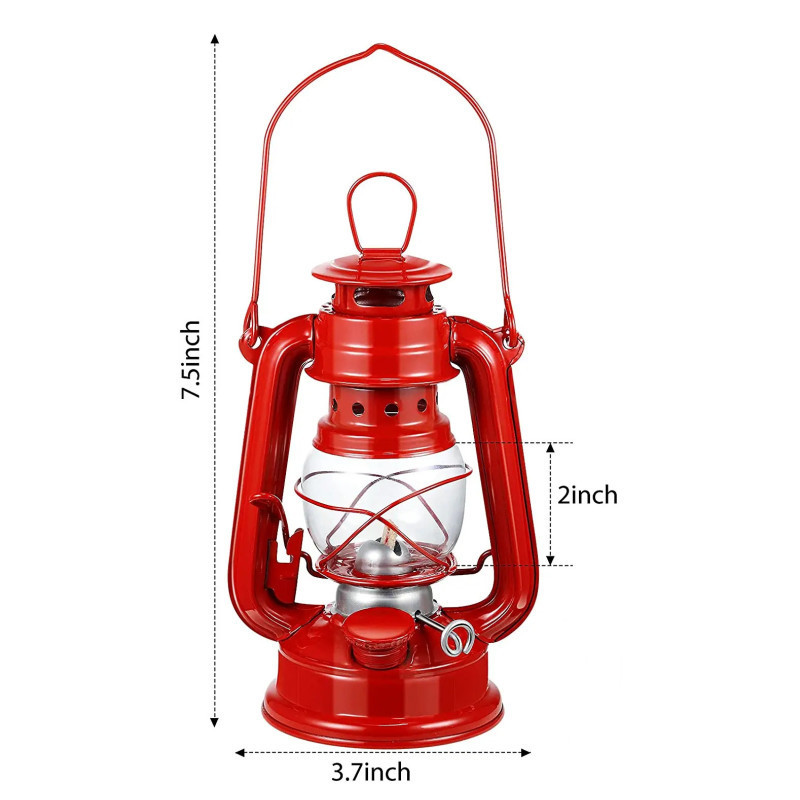 Original Oil Burning Lantern 25cm Large Capacity Oil Lamps for Indoor Use, Oil Lamp with Fire Control Knob, Kerosene Lamp