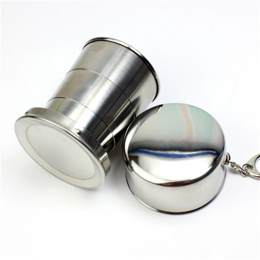 wide selection 60ml/150ml/250ml stainless steel stainless folding cup for promotional