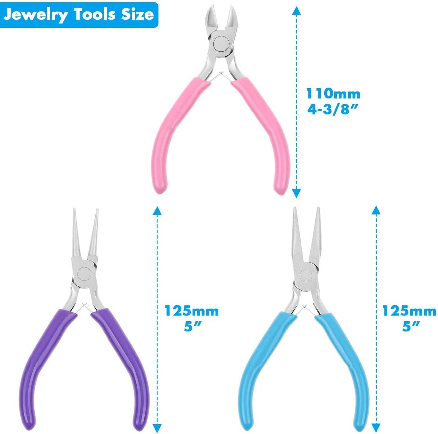 OEM Jewelry Making Pliers Tools with Needle Nose Pliers Round Nose Plier and Wire Cutter for Jewelry Repair Wire Wrapping Craft