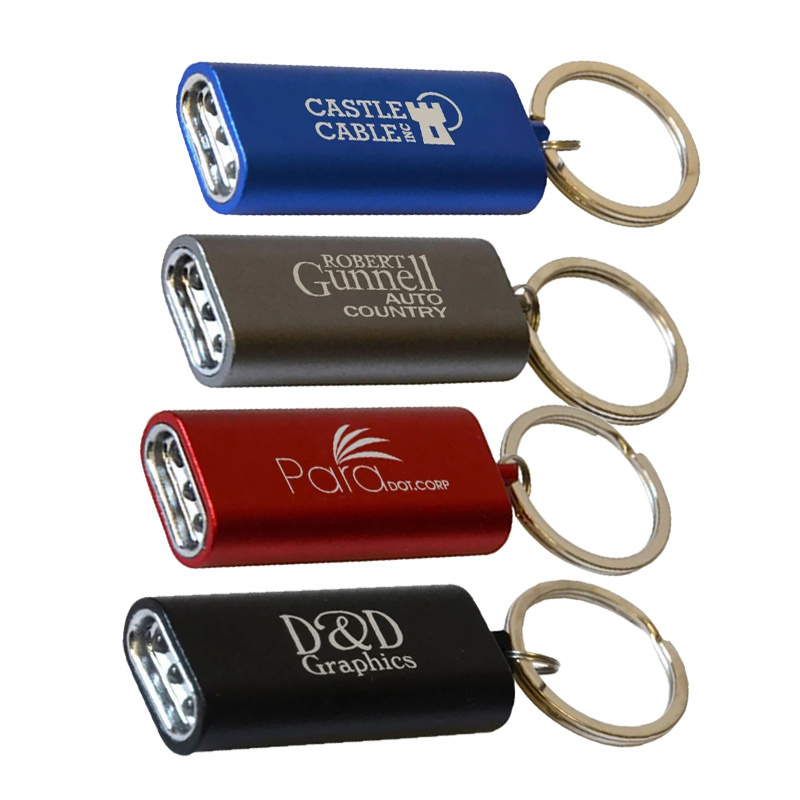 High Quality Mini Flashlight Torch Key Chain 3 LED Keychain Light