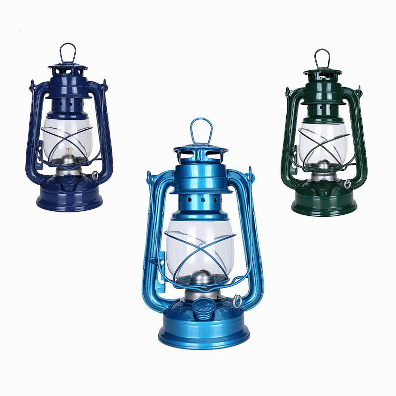 Original Oil Burning Lantern 25cm Large Capacity Oil Lamps for Indoor Use, Oil Lamp with Fire Control Knob, Kerosene Lamp