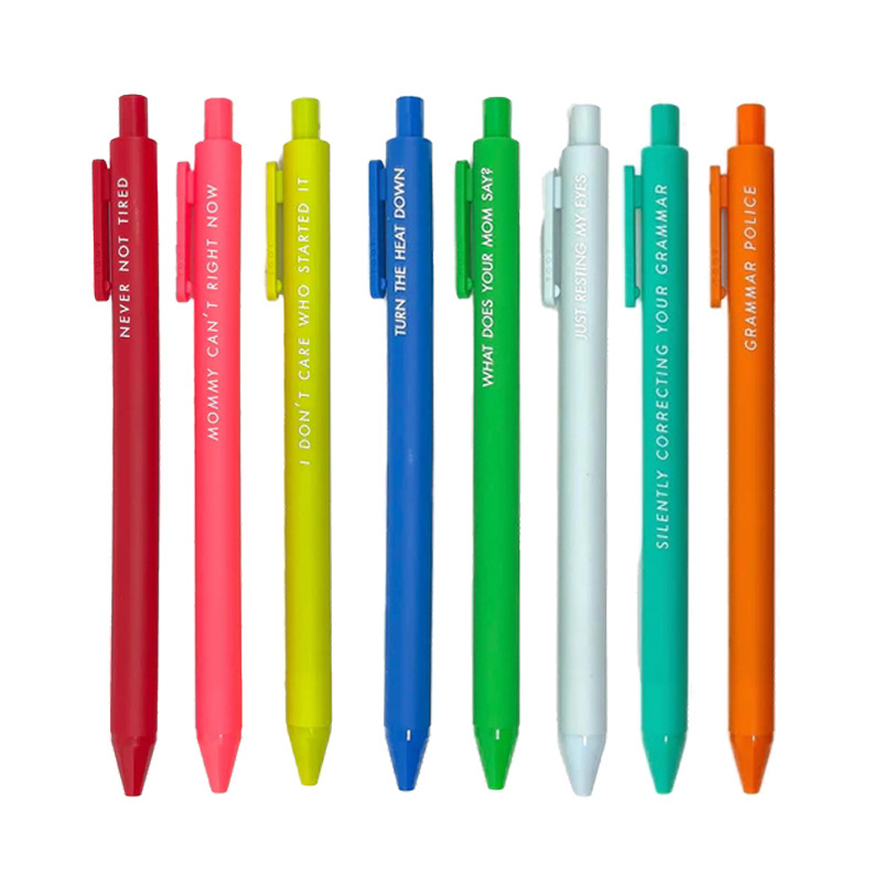 Promotional Gift Pens Fine Point Smooth Writing Pens Bulk, Matte Pastel Colored Cute Pens Aesthetic School Supplies