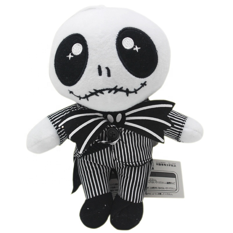 Plush stuffed devil skeleton doll Halloween decoration key chain pendant toy