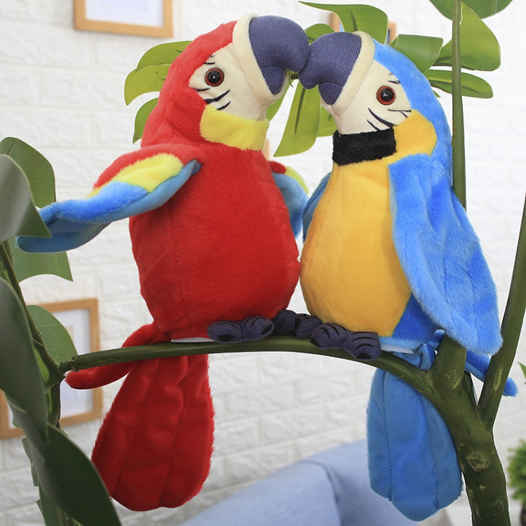 Repeat Talking Stuffed Toys Speaking Voice Recorder Children Educational Electronic Simulation Animals Plush Soft Parrot