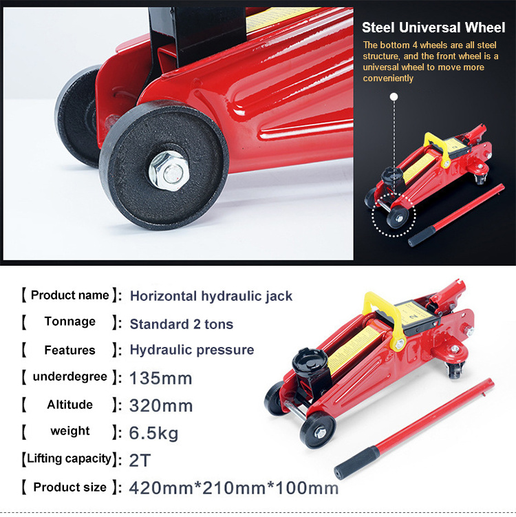 Professional Hydraulic Auto Car Trailer Lifter Trolley Jacks 2 Ton Floor Quick Air Lifting Jack  For Repair Vehicle Lifting