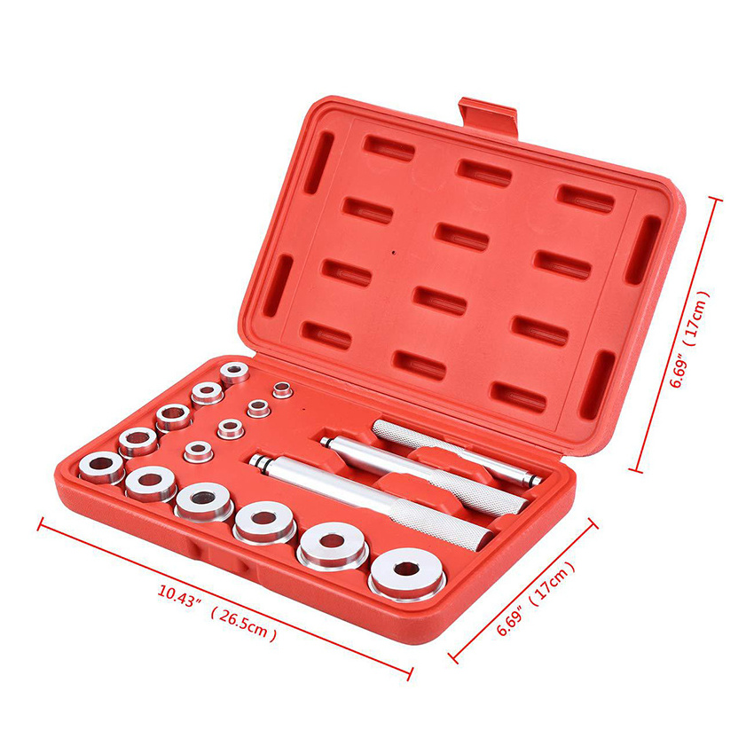 Factory price 17pcs Aluminum Wheel Bearing Race Seal Driver Setting Garage Tools Kit