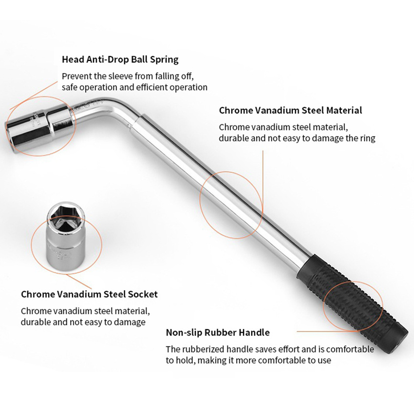 Wrench Tire Spanner Lightweight Adjustable Wrench L Type Telescopic Wrench