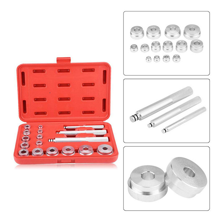 Factory price 17pcs Aluminum Wheel Bearing Race Seal Driver Setting Garage Tools Kit