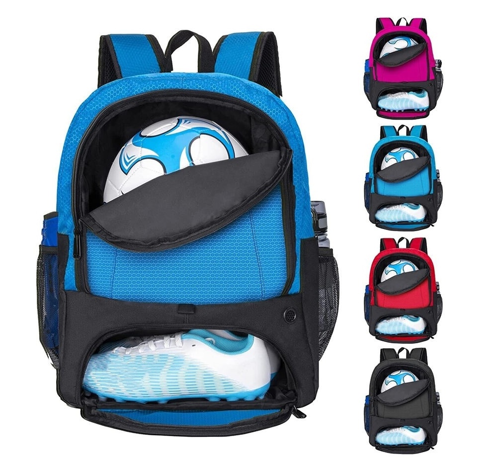 Custom Sport Backpack with Ball Compartment Waterproof Gym Bag for Soccer Basketball Football Volleyball for All Sports