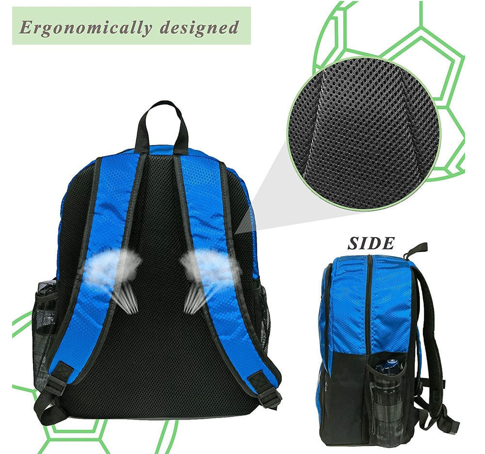 Custom Sport Backpack with Ball Compartment Waterproof Gym Bag for Soccer Basketball Football Volleyball for All Sports