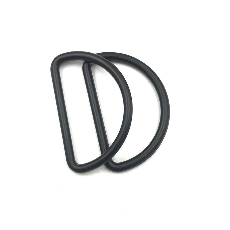 Various Size fashion alloy buckles direct sales dull matte black belt buckle bag accessories backpack non rusting D ring buckles