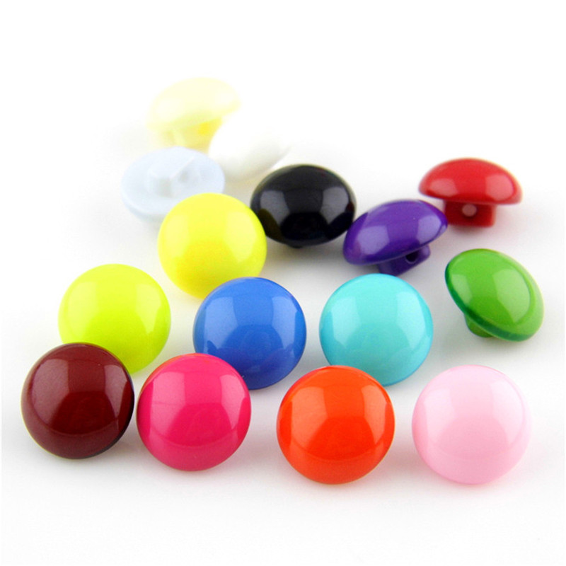 High Quality New Style half bead pearl resin mushroom resin shank shirt buttons for children clothing