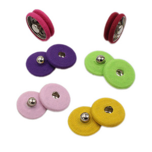 Wholesale eco-friendly brass copper press flatback snap fastener 2 parts fabric covered button