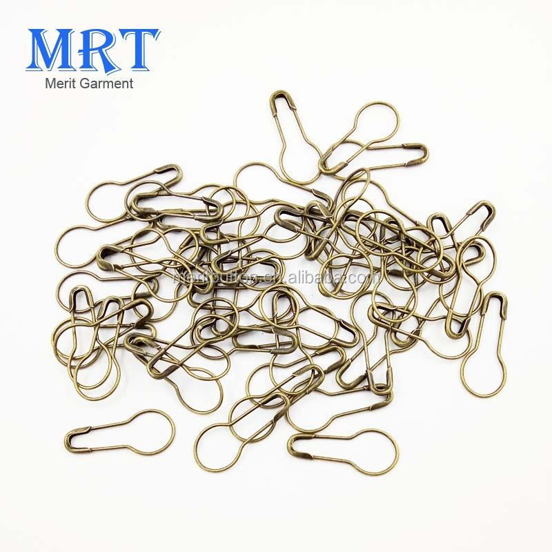 High quality manufacturing metal stainless steel pear shaped safety pins colorful gourd pins