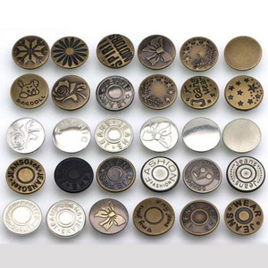 Classic Antique Vintage 17mm Accessories And Rivets Custom Logo Popular Denim Tack Jeans Buttons for Jeans