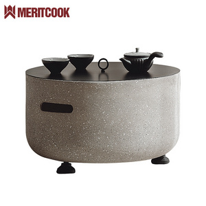 Portable Magnesium Oxide Fire Pit Table Outdoor Fire Bowl BBQ Grill Multifunction Patio Heater Camping Smokeless MGO Fire Pit