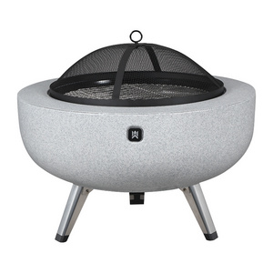 New Durable Steel Fire Pit Table Multipurpose Outdoor Tabletop Portable Stone Concrete BBQ Grill Steel Fire Pits