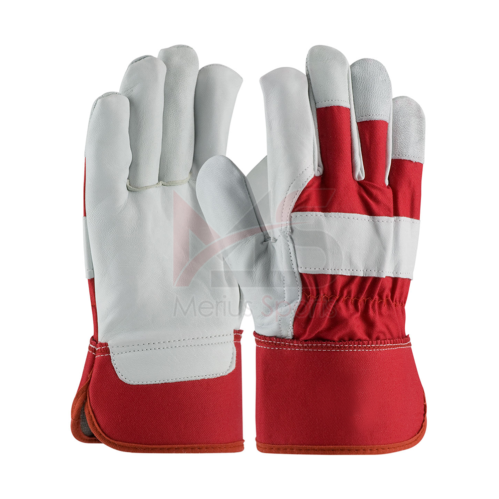 High quality wear resistant safety leather work gloves split leather palm welding gloves with safety cuff