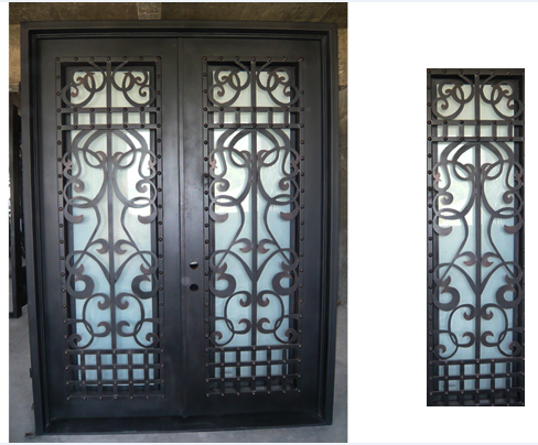 Merlin Luxury Villa exterior wrought iron entrance door M-440