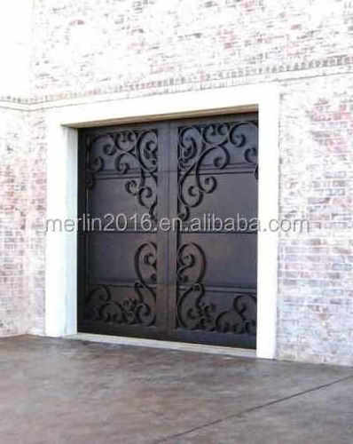 wrought iron security modern garage door