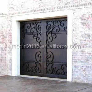 wrought iron security modern garage door