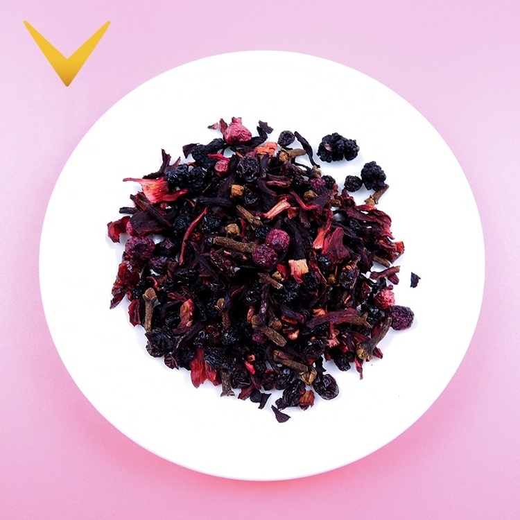 Wholesale Dried Mixed Fruit Tea Herbal Refreshing Healthy Fruit Tea Lilac Cranberry Tea