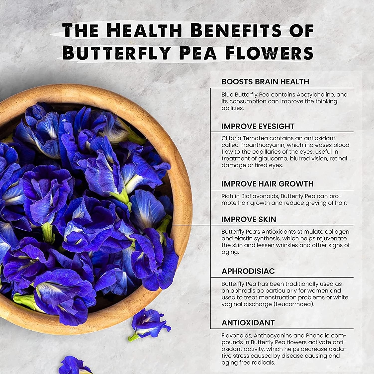 China Health Dried Blue Butterfly Pea Flower Tea Organic Butterfly Blue Pea Tea Good Price Blue Tea Butterfly Pea Flower