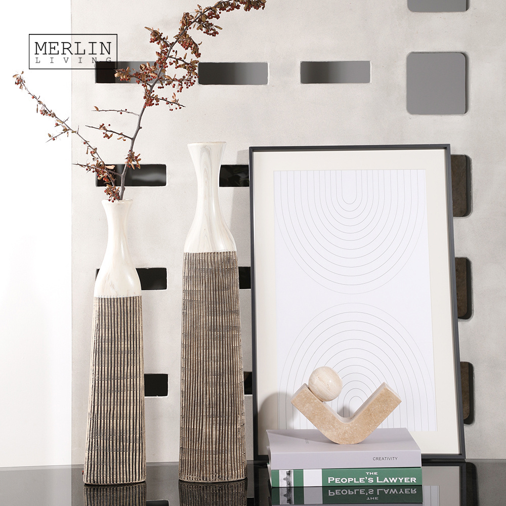 Merlin Living Wabi-sabi Ceramic Vase Decoration Table Ceramic Decoration Ceramic Factory Wholesale Flower Vase For Home Decor