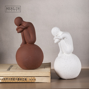 Merlin Living Abstract Art Ceramic Sculpture Decoration Accessories Living Room Human Figure For Modern Home Decor