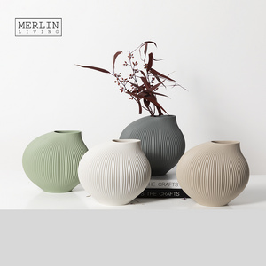 Merlin Living Nordic vase decoration colorful ceramic vase for modern home decor white vase