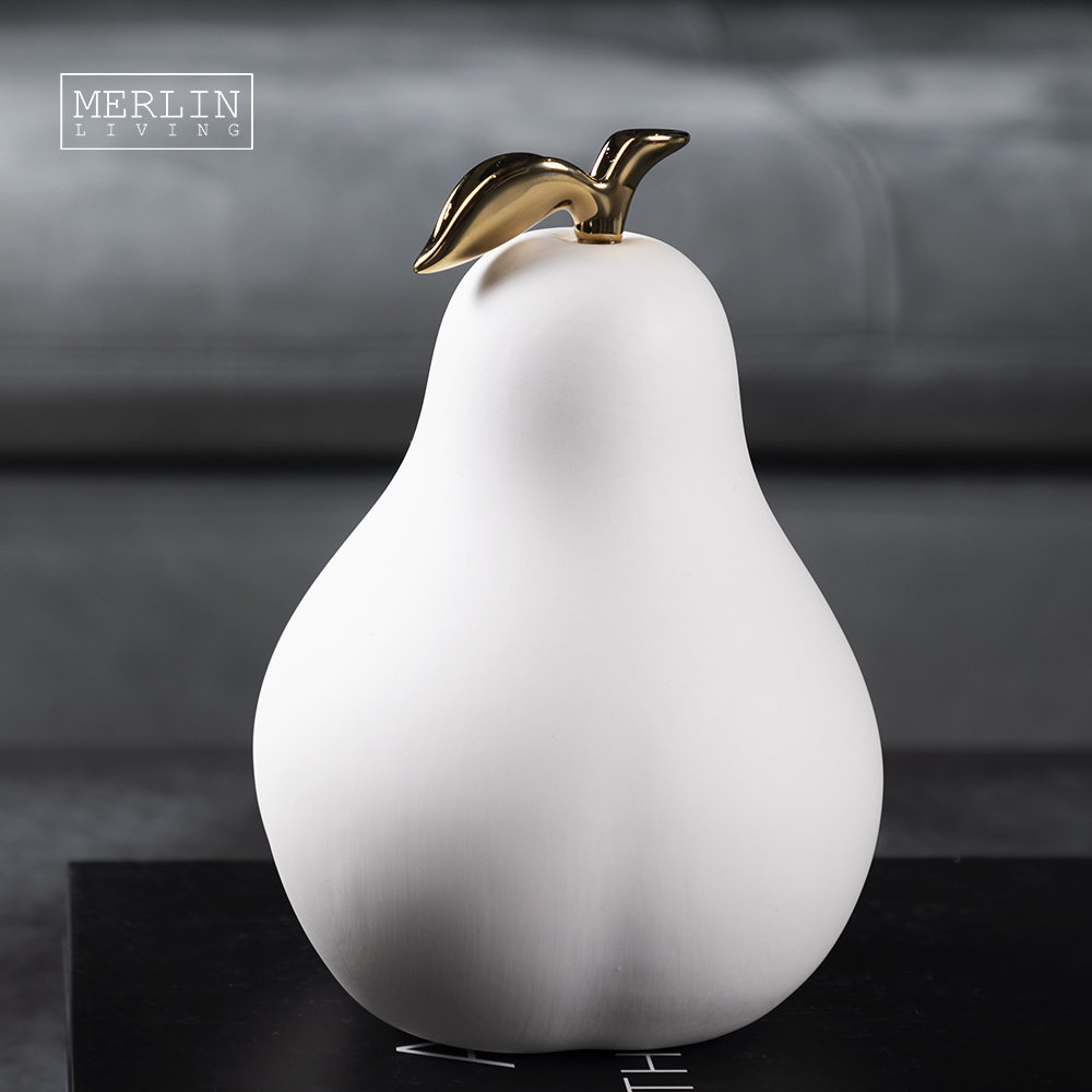 Merlin Living modern Nordic ceramic sculpture pear living room wine cabinet bedroom study creative home decor for ceramic decor