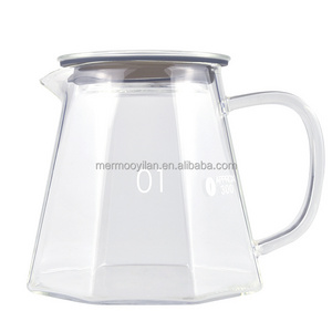 MERMOO YILAN Coffee Server Glass Pour Over Coffee Pot Coffee Pitcher 450ML Drip Pot