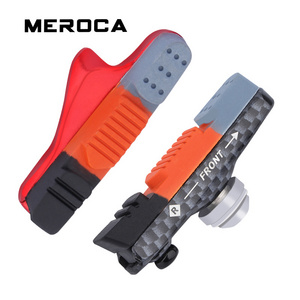 MEROCA Mud Trough Silent Rubber Sheet Aluminum Alloy Rim C Brake Pads Road Bike Brake Pads