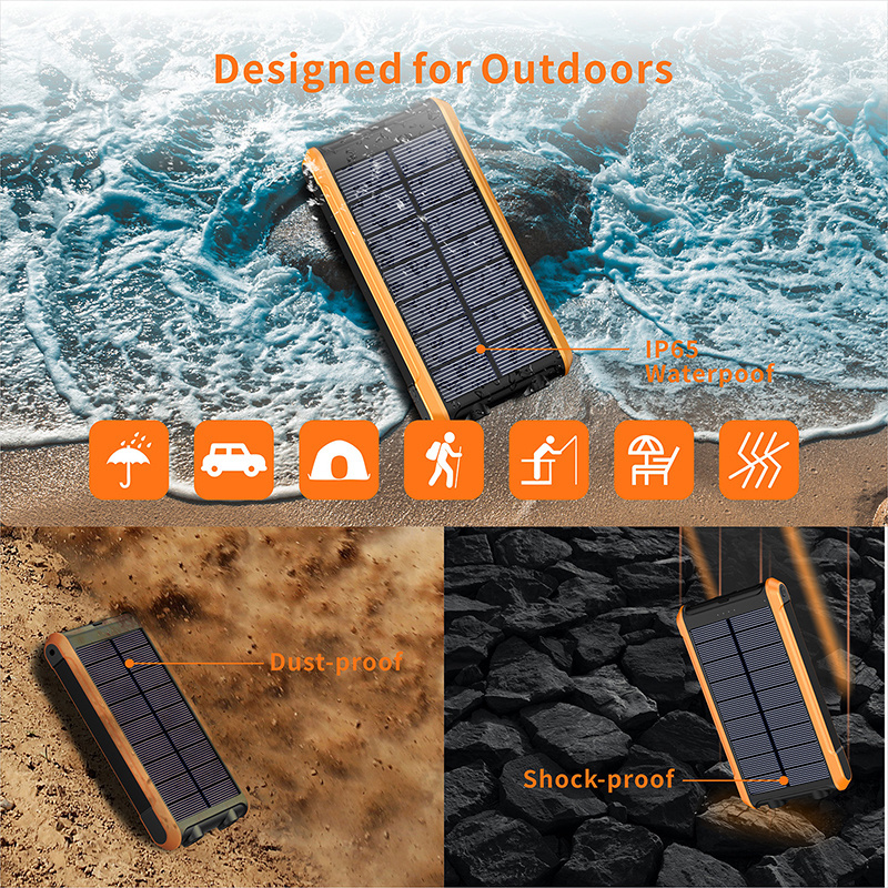 Portable Powerbank For Electric Fishing Battery External Phone Charger 10000 20000 10000Mah Carregador Solar Portatil Power Bank