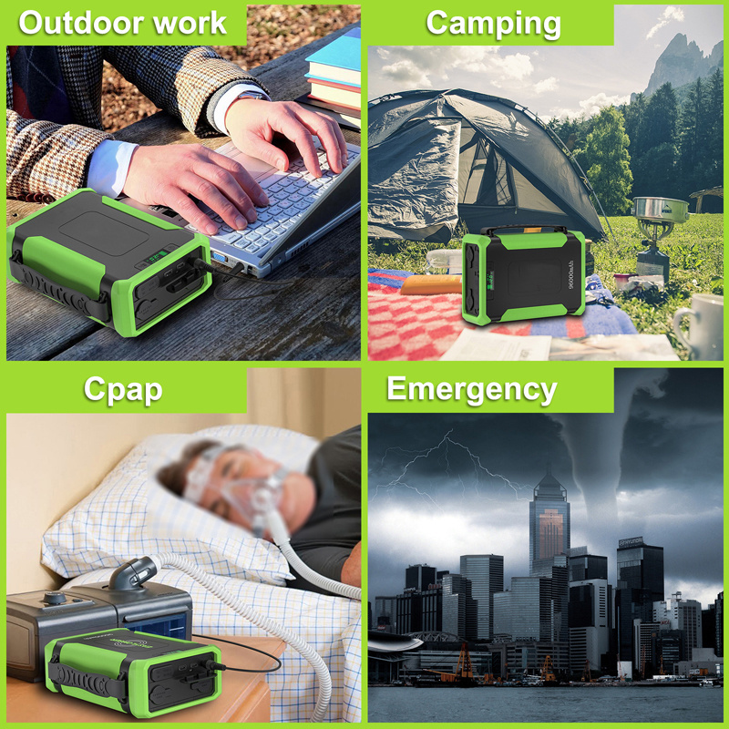 Portable Power station 100000mah 300w Lifepo4 Battery Pack 24V 12V Outdoor Camping Power Bank For Fridge CPAP Laptop