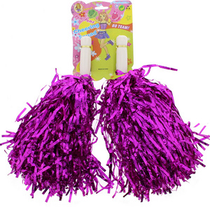 Factory direct sell  2pc cheer pompoms Purple Cheerleading pom poms for Party Dancer