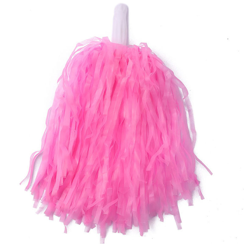 New pink  spirit Pair of cheerleader Cheerleading pom poms for Sports Team Cheering Party