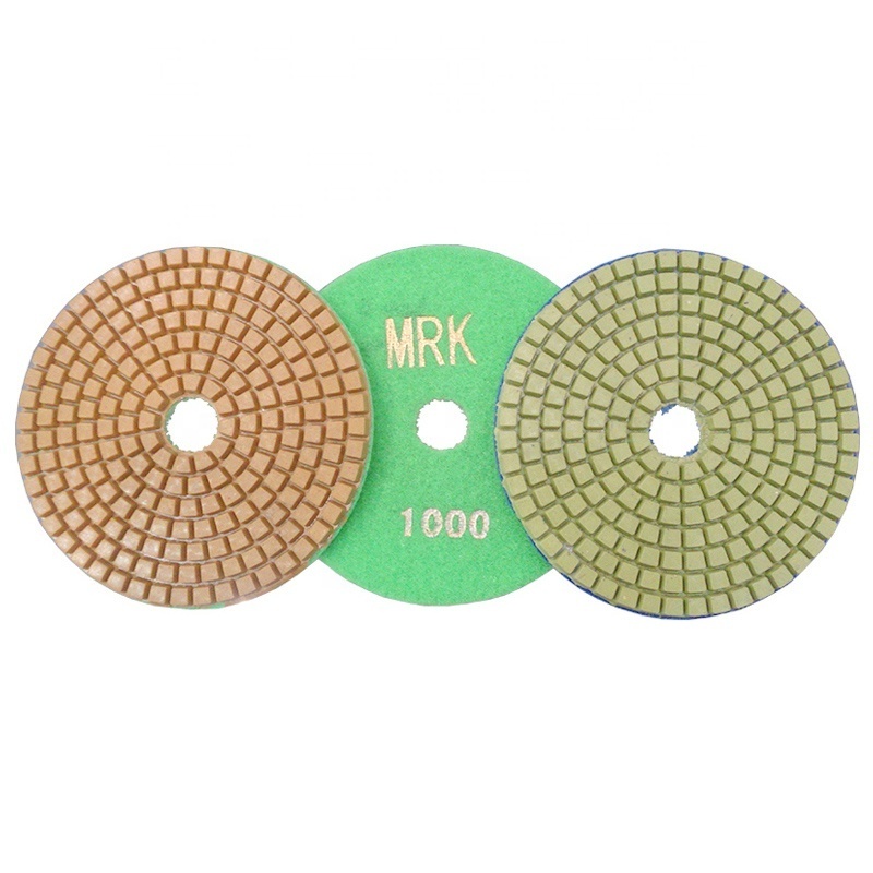 4 Inch 100mm Diamond Wet Polishing Pads Marble Granite Terrazzo Concrete Resin Soft Flexible Polishing Pad