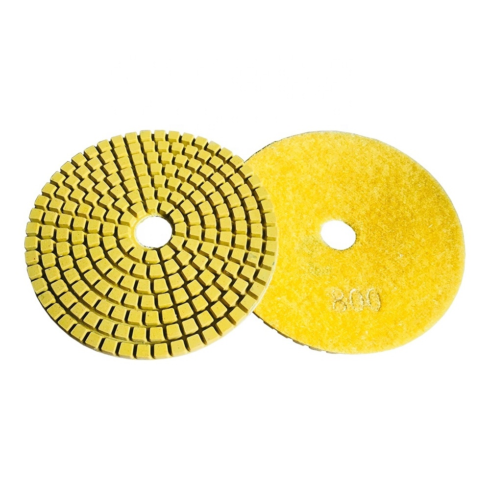 4 Inch 100mm Diamond Wet Polishing Pads Marble Granite Terrazzo Concrete Resin Soft Flexible Polishing Pad