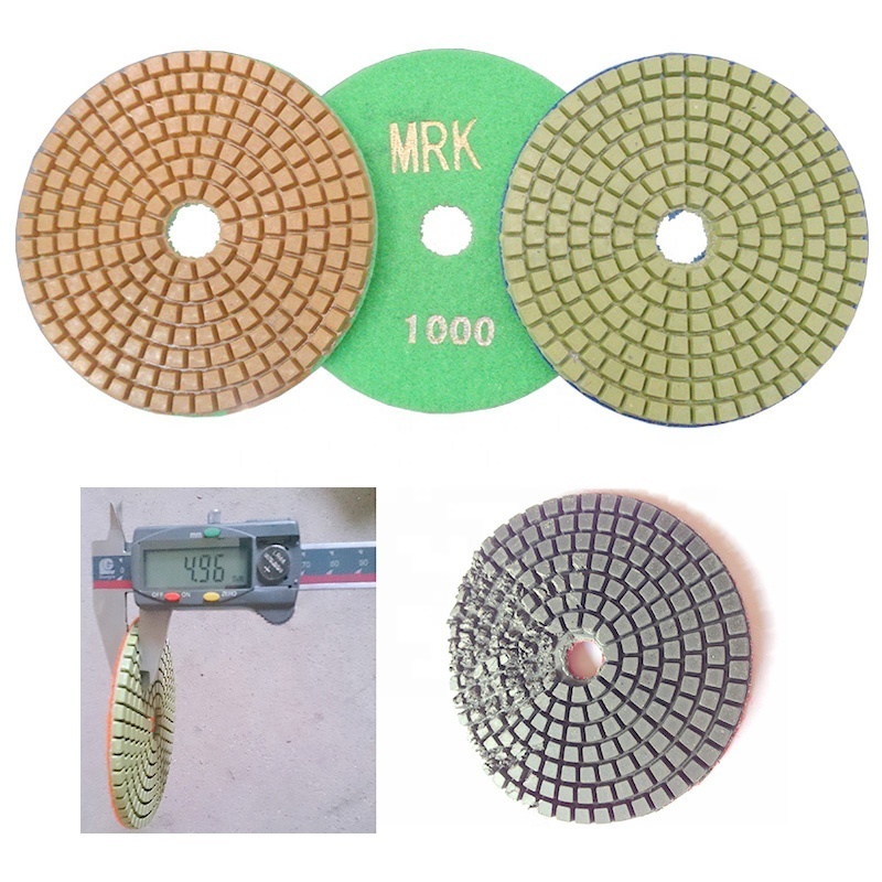 4 Inch 100mm Diamond Wet Polishing Pads Marble Granite Terrazzo Concrete Resin Soft Flexible Polishing Pad