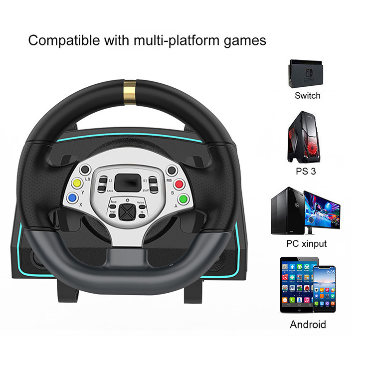 Games Accessory Model Dual-Motor Gaming Racing Car Steering Wheel Stand For Nin tendo Switch Controller