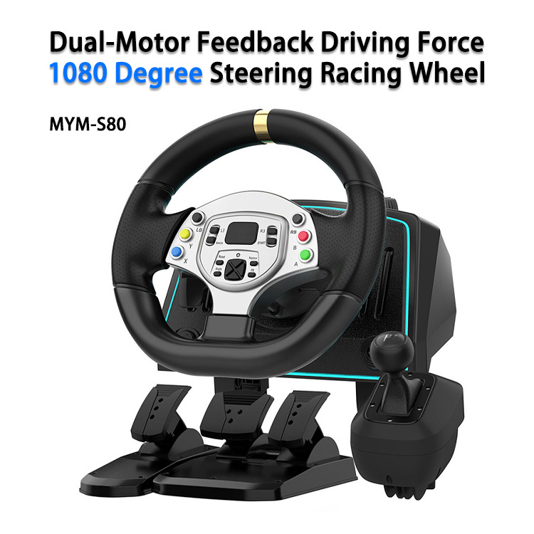 Games Accessory Model Dual-Motor Gaming Racing Car Steering Wheel Stand For Nin tendo Switch Controller