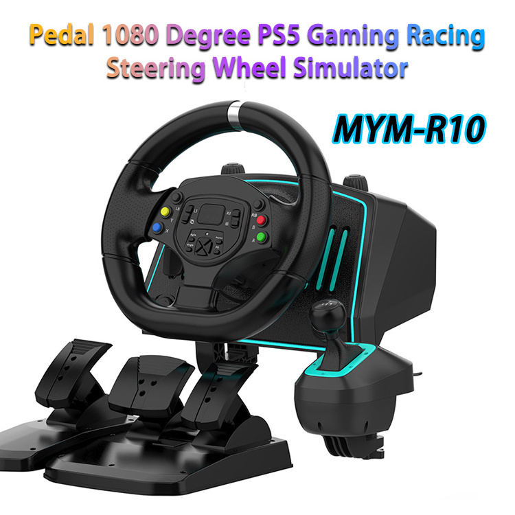 Game Accessories 14 gear H-Gear 1080 Degree Gaming racing simulator Steering Racing Wheel With speaker