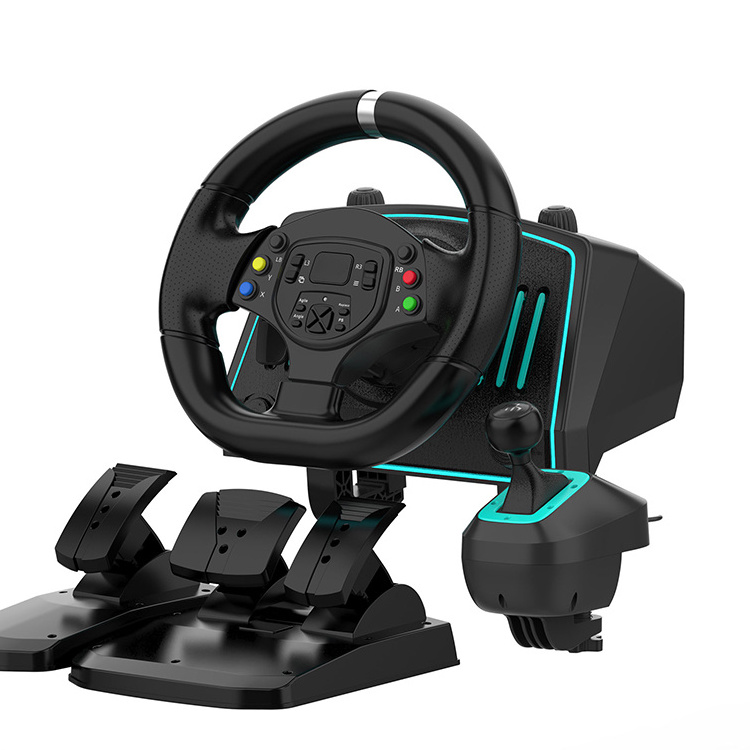 Game Accessories 14 gear H-Gear 1080 Degree Gaming racing simulator Steering Racing Wheel With speaker