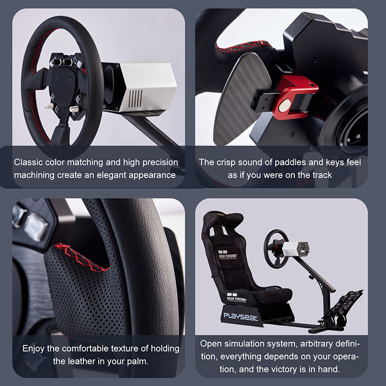 1080 degrees Direct Drive Wheel Base Motion Driving Simulator Sim Racing PC Car Gaming Steering Wheel And Pedals