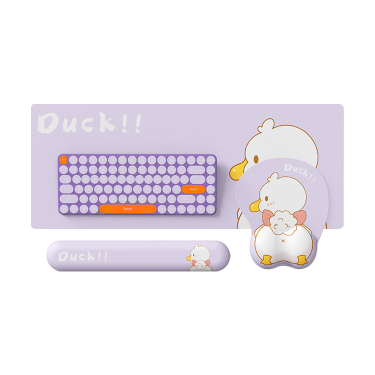 Promotional Items Overall Design Milk silk Fabric Silica Gel Pad More specialized In Keyboard Hand Rest With Cute Duck