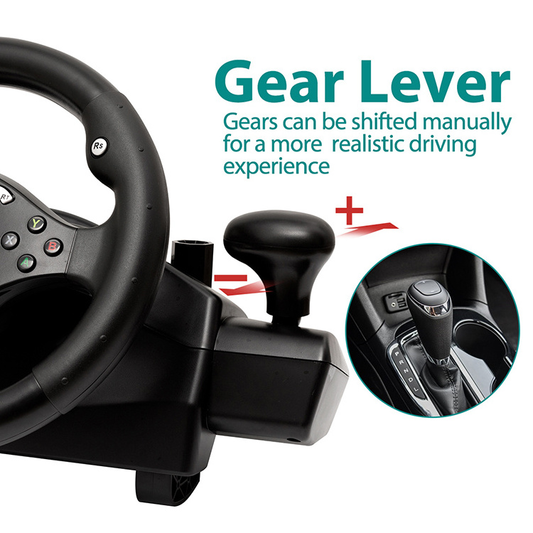 Double Motor Vibration 270 Degree Driving Force Gaming Racing Ps 4 Steering Wheel for switch X box