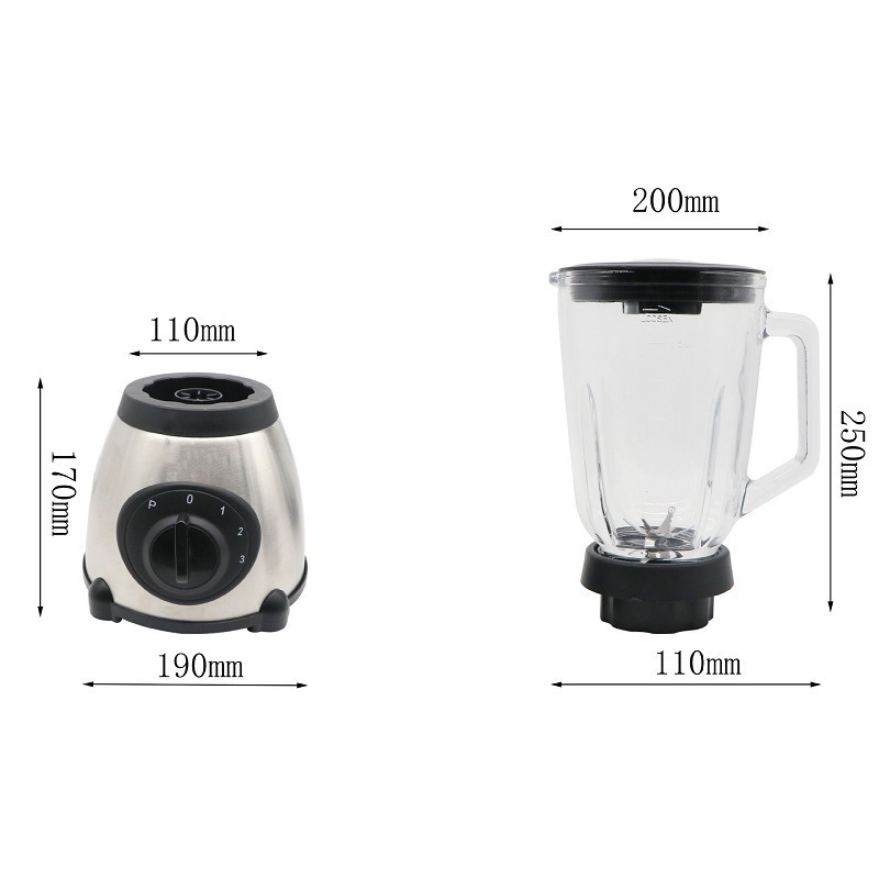 Blender Y66 Ice Crusher 2 In 1 Multipurpose Juicer Blender Juicer BlenderJuicer and Grinding Stainless Steel